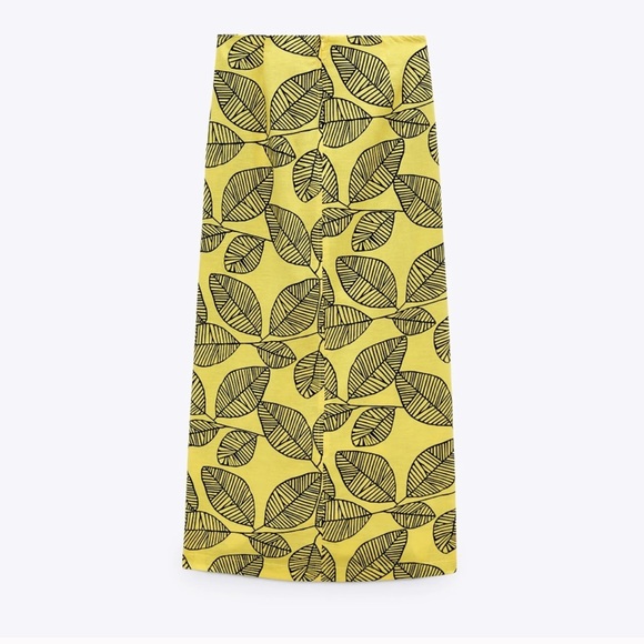 ZARA 2 PIECE LINEN CROPPED TOP AND RUCHED SKIRT - Picture 5 of 11